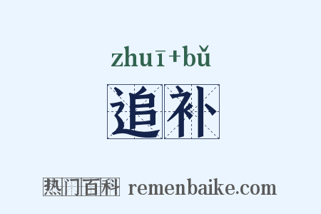 追补是什么意思的图片
